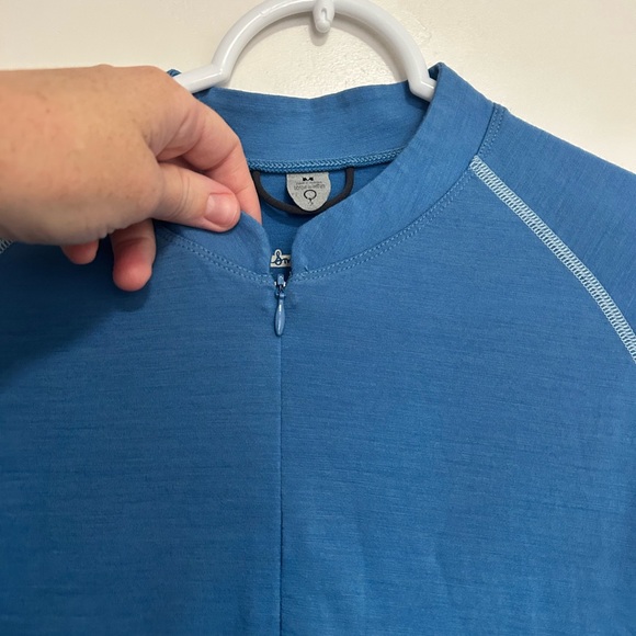 Smartwool merino wool Cycling Jersey women’s size medium‎ blue - Picture 5 of 5